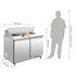 Polar U-Series 2 Door Prep Counter Fridge 405Ltr GD882-A